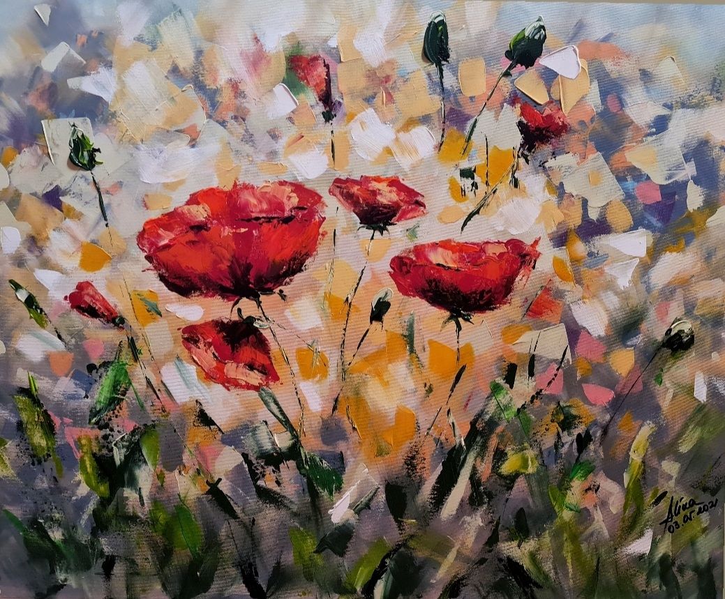 ArteDiAlina.com painting: Love is a simple thing / Into our fields